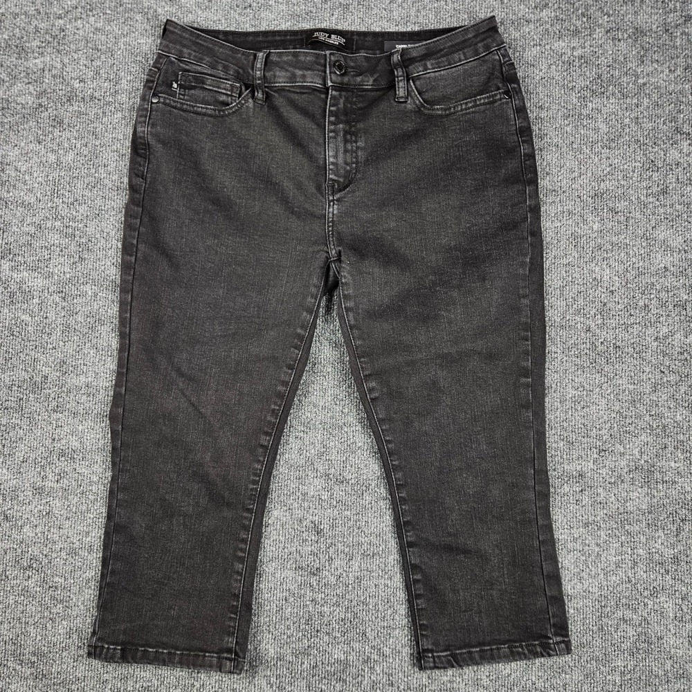 Judy Blue Capri Fit Jeans‎ Women's 11/ 30 Mid Rise Skinny Stretch Denim Black